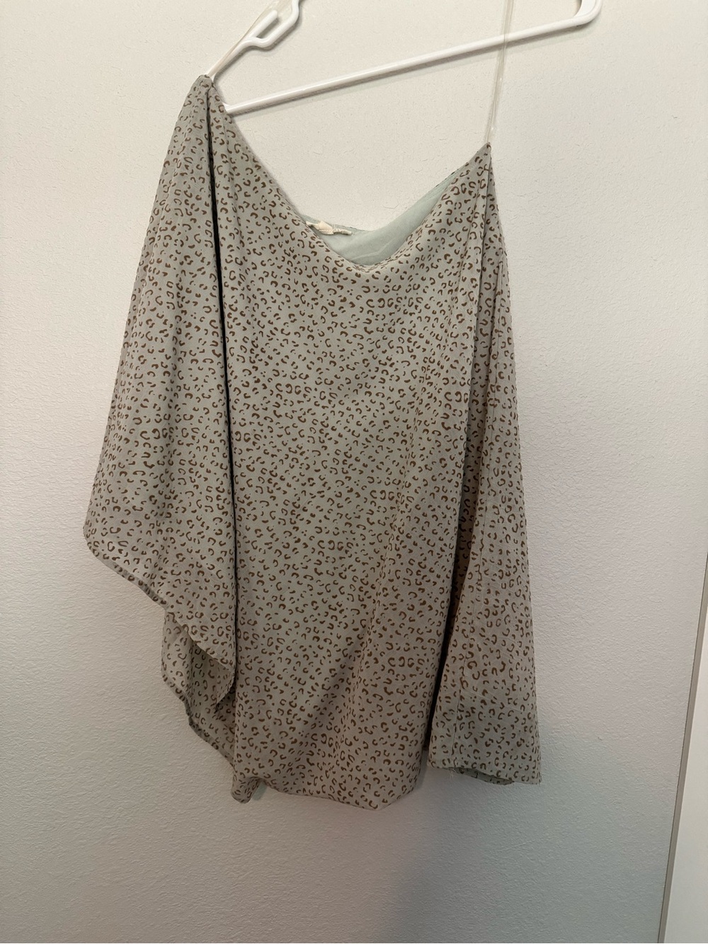 Light Sage Animal Print Slip Dress